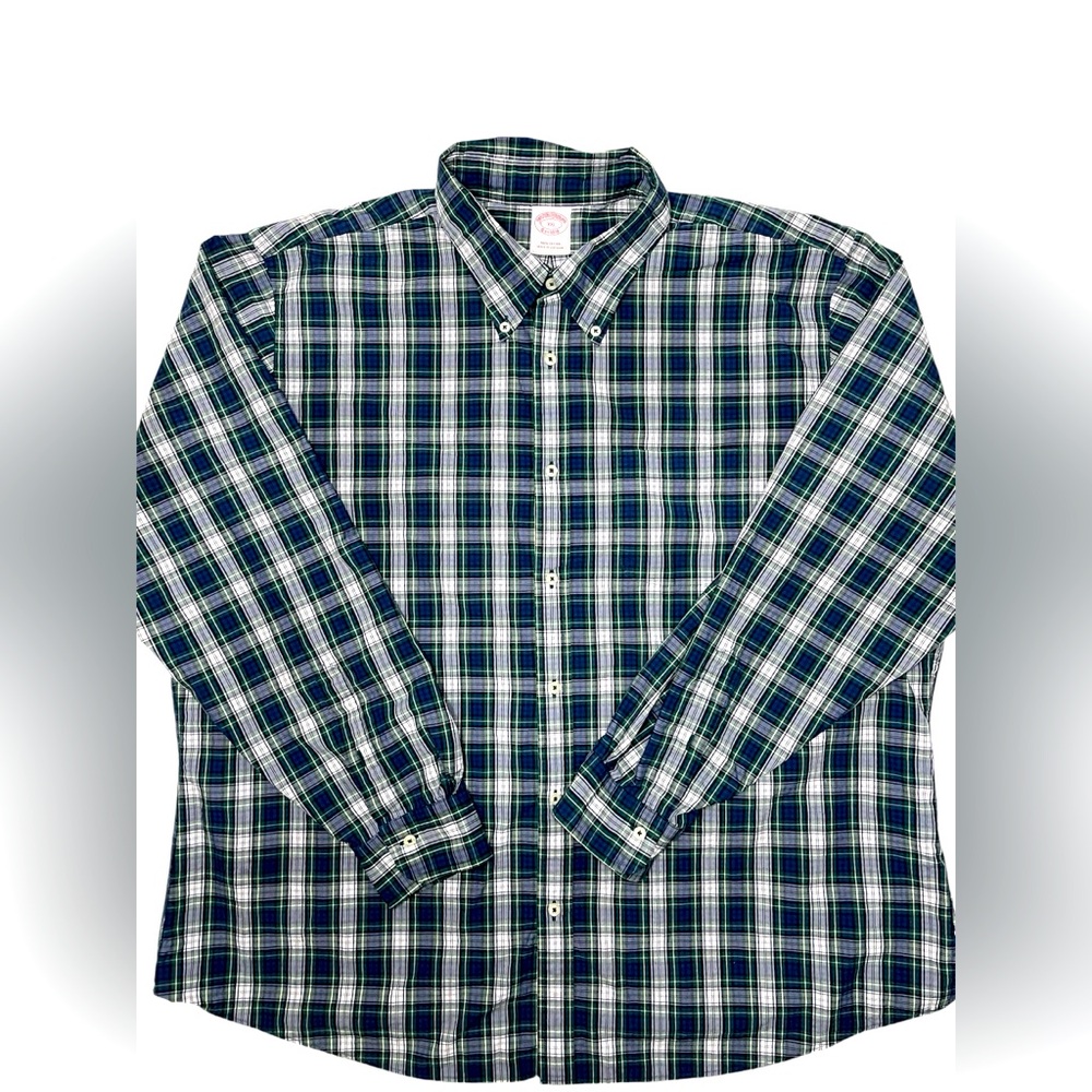 Brooks Brothers men’s size XXL LONG SLEEVE PLAID BIG & Tall button